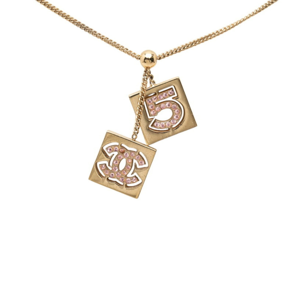 CHANEL Gold Logo Necklace